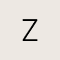 Letter Z Inline Initial Necklace in Sterling Silver